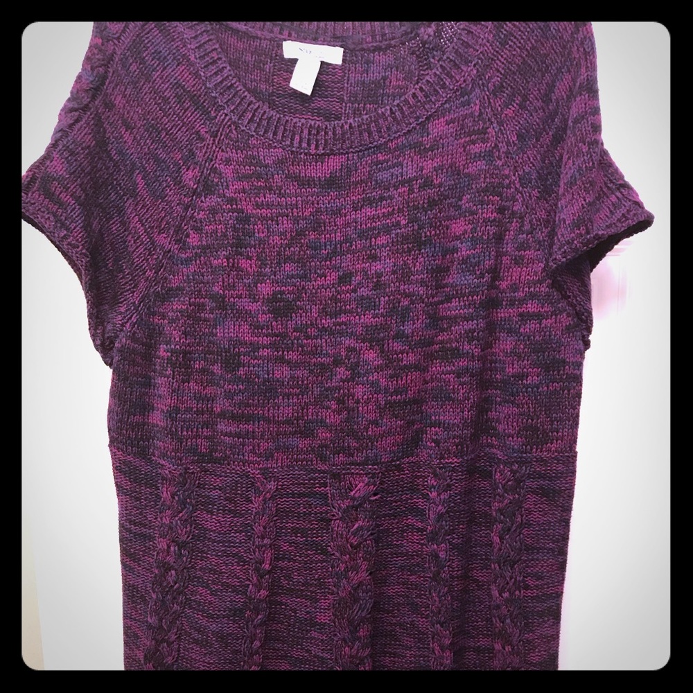 Style &Co purple marled sweater dress, size 3x